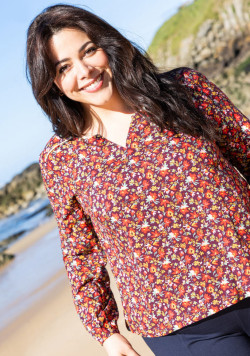 Blouse imprimé rose Femme