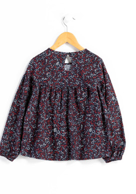 Blouse Fille manches longues imprimé rouge Blouse Fille manches longues imprimé rouge
