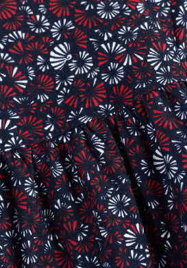 Blouse Fille manches longues imprimé rouge Blouse Fille manches longues imprimé rouge