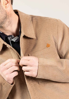 Veste en velours beige Homme