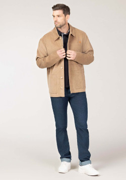 Veste en velours beige Homme