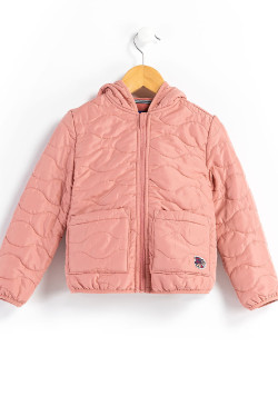 Veste matelassée vieux rose Fille