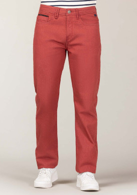 Pantalon rouge délavé Homme