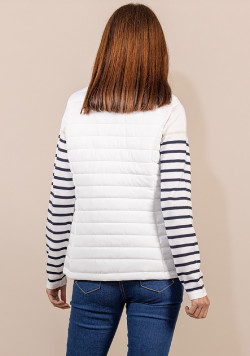 Doudoune sans manches blanche Femme