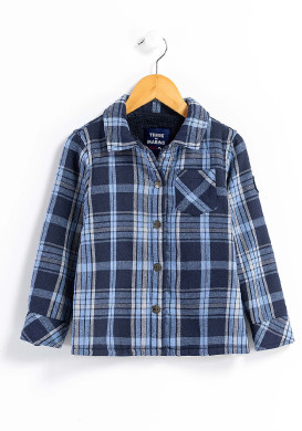 Veste surchemise doublée sherpa à carreaux Garçon Veste surchemise doublée sherpa à carreaux Garçon