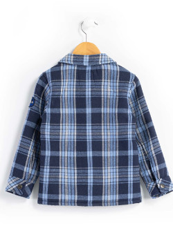 Veste surchemise doublée sherpa à carreaux Garçon