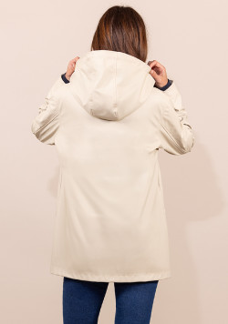 Ciré à capuche pour Femme beige mat