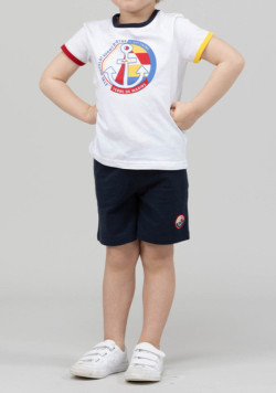 T-shirt blanc imprimé col rond Garçon