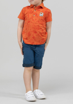 Polo orange Garçon