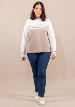 Pull en laine Made in France beige Femme Kolette