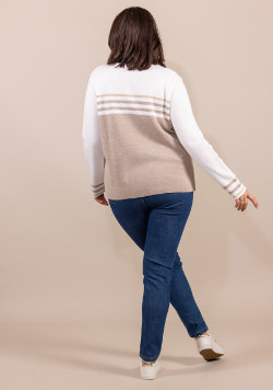 Pull en laine Made in France beige Femme Kolette