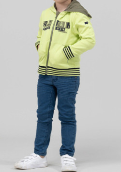 Veste à capuche vert citron Garçon