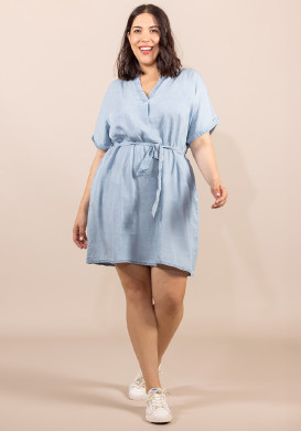 Robe en lyocell bleu Femme Robe en lyocell bleu Femme