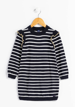 Robe pull à rayures Fille