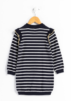 Robe pull à rayures Fille