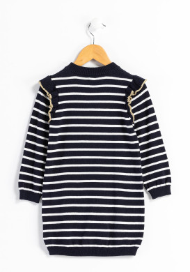 Robe pull à rayures Fille