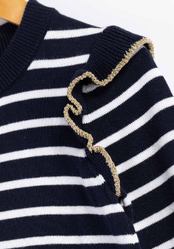 Robe pull à rayures Fille