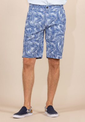 Bermuda Homme imprimé floral coton et lin Bermuda Homme imprimé floral coton et lin