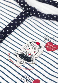 Ensemble Bébé 3 pièces pyjama + body + bavoir