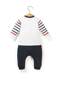 Ensemble Bébé t-shirt + pantalon bleu marine