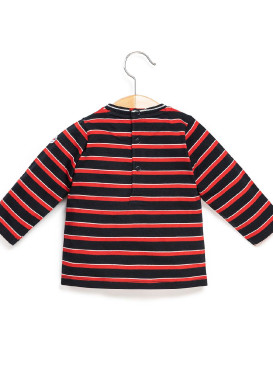 Marinière Bébé rouge/marine avec imprimé Marinière Bébé rouge/marine avec imprimé