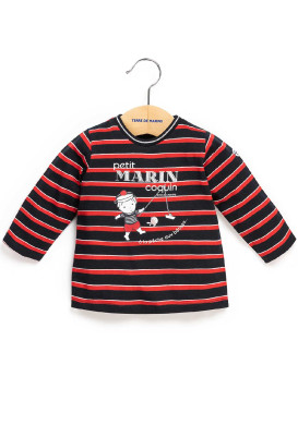 Marinière Bébé rouge/marine avec imprimé Marinière Bébé rouge/marine avec imprimé