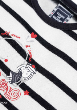 Ensemble Bébé robe rayée + legging