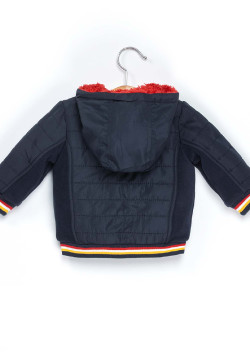 Doudoune à capuche doublée sherpa bleu marine Bébé