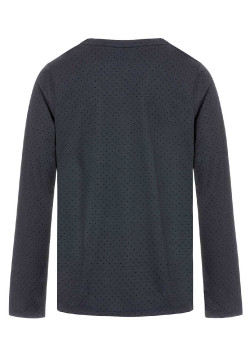 Blouse manches longues bleu marine Femme