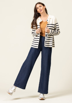 Gilet rayé Femme