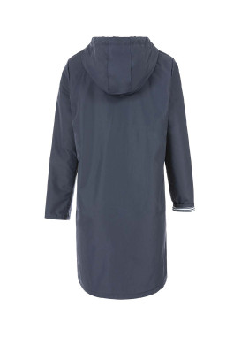 Coupe vent long bleu marine Femme