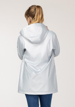 Ciré à capuche pour Femme argent