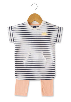 ROBE + BAS NATUREL/ PECHE EFANELLE