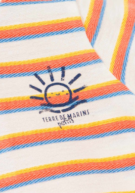 TEE SHIRT MC RAYE MULTICOLORE TOUROL