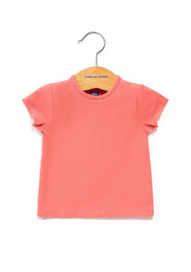 Combicourt Bébé Fille + t-shirt corail