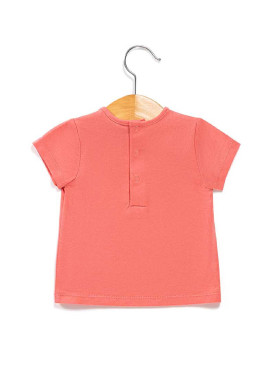Combicourt Bébé Fille + t-shirt corail