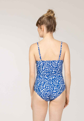 MAILLOT DE BAIN FOND BLANC IMPRIME BLEU BELABA MAILLOT DE BAIN FOND BLANC IMPRIME BLEU BELABA