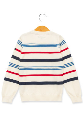 PULL FOND BLANC CASSE RAYE MULTICOL KOLBY PULL FOND BLANC CASSE RAYE MULTICOL KOLBY